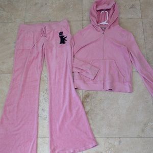 Juicy couture bubblegum pink track suit