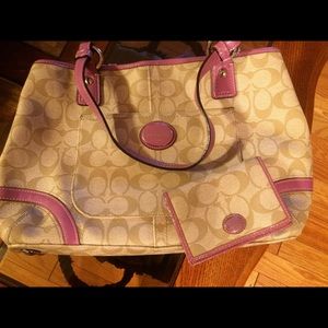 Coach purse with matching wallet!