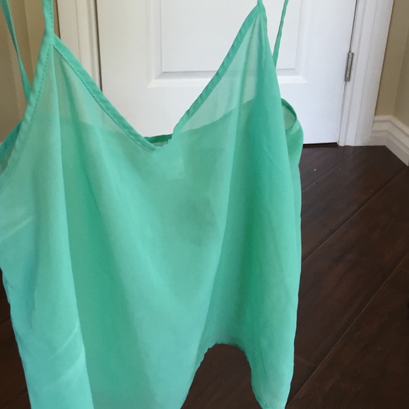 Light Teal see through tank top