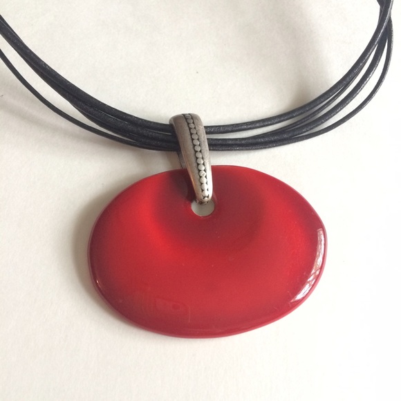 Chico's Necklace with Red Pendant