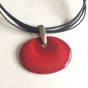 Chico's Necklace with Red Pendant