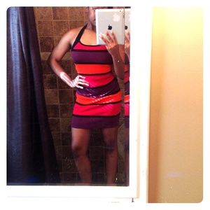 Striped halter dress