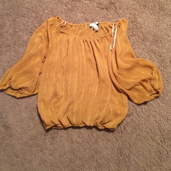 Dark yellow half shirt