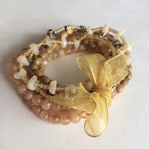 10 Beige/Tan Bracelets