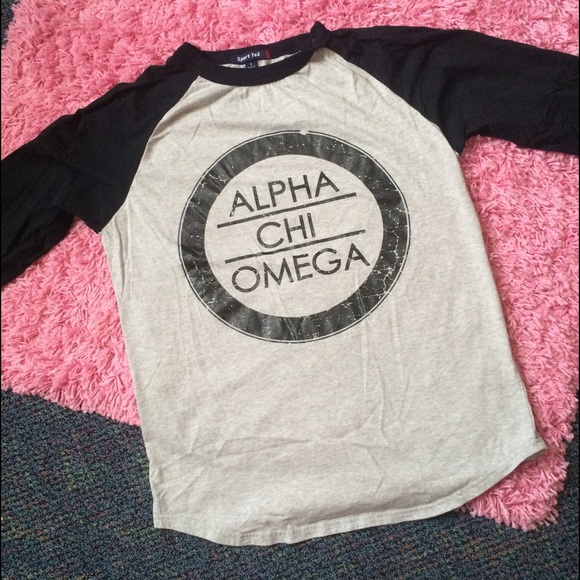 Alpha Chi Omega baseball tee