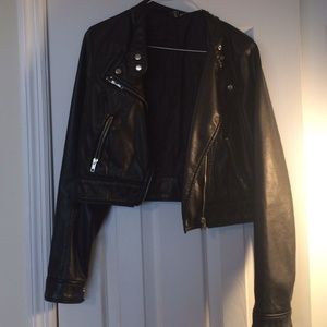 Black leather jacket