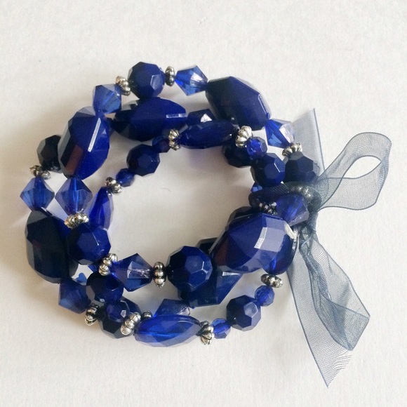 Blue Beaded Bracelets