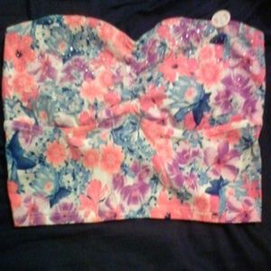 Floral rhinestone bandeau