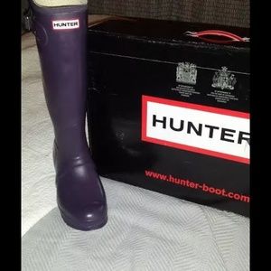 Original tall purple Hunter rainboots