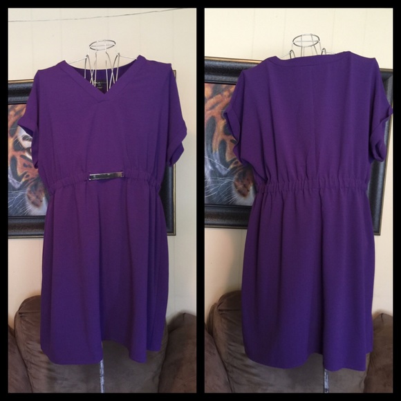 Lane Bryant Purple Knee Length Dress