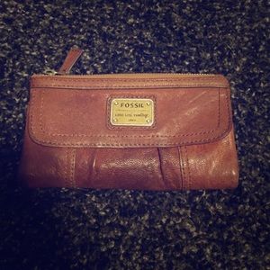 Brown leather Fossil wallet