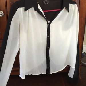Long sleeve see through top