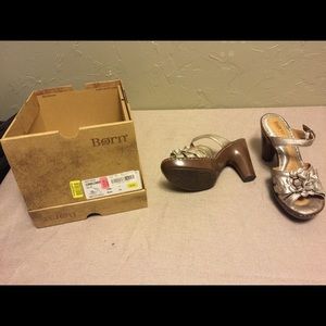 Born Cornflower silver heel sandal