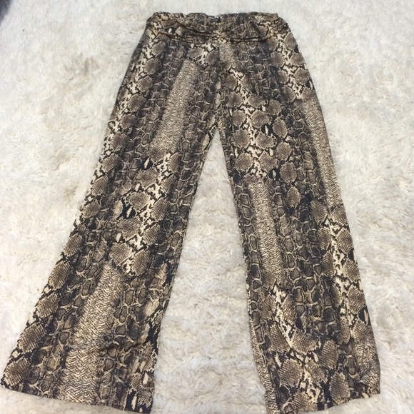 SnakePrint Palazzo Pants