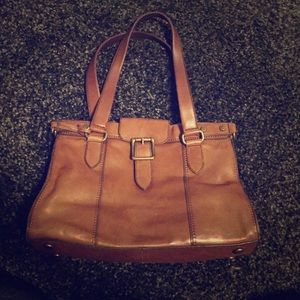 Brown leather Fossil handbag