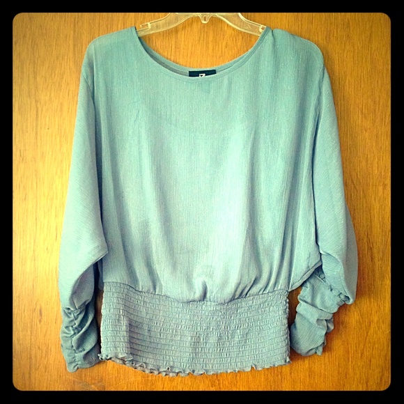 Silver Semi Sheer Career Blouse