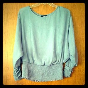 Silver Semi Sheer Career Blouse