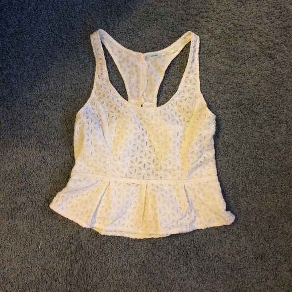 A Kimchi Blue white peplum top
