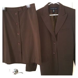 Chocolate brown suit