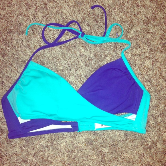 PINK Blue Swimsuit Top