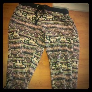 Elephant tribal print joggers