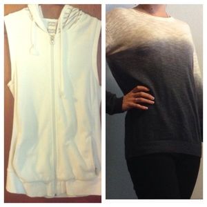 Dip Dyed Forever 21 sweater X Burton vest bundle