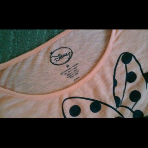 Peach Minnie mouse crop top - Picture 1 of 2