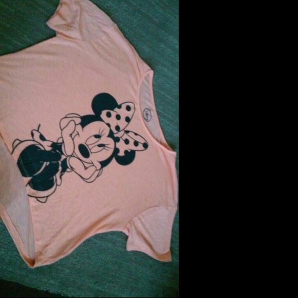 Peach Minnie mouse crop top - Picture 2 of 2