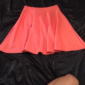 Bright Peach Skater Skirt