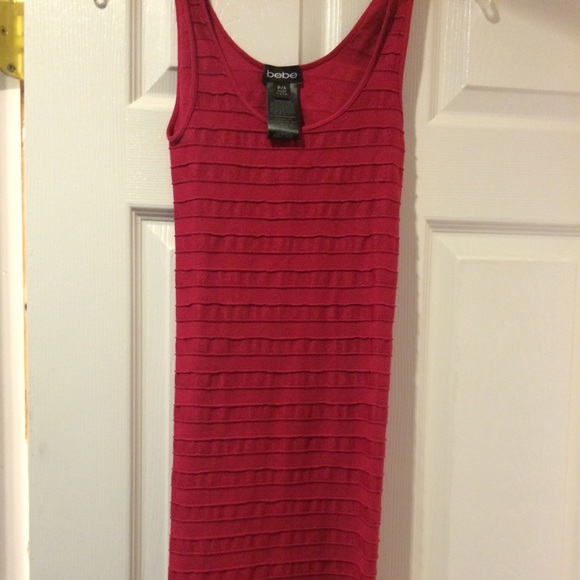 Bebe red back cutout dress