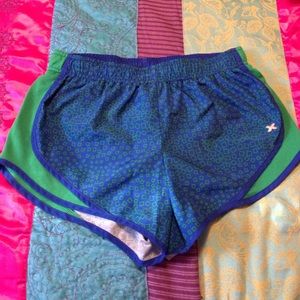 Kelly Green and Cobalt Blue Running Shorts