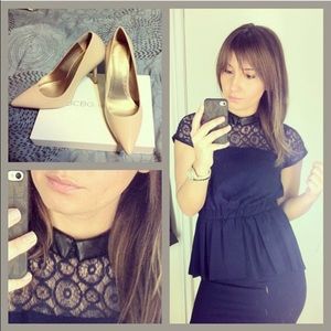 A cute peplum style dress.