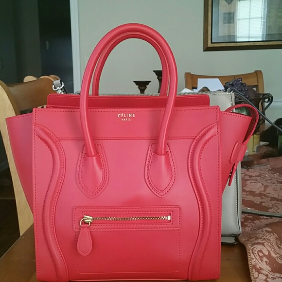 Red Micro luggage handbag