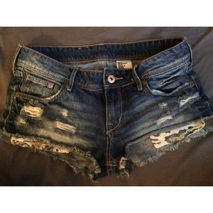 Cute distressed denim shorts