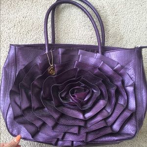 Beautiful purple flowered Big Buddha purse!