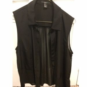 Black button down blouse from forever 21