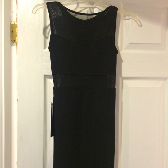 Nwt Bebe black mesh dress