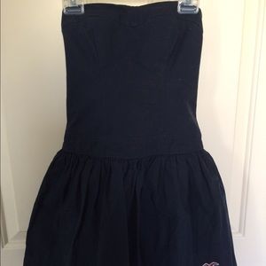 Navy blue strapless Hollister dress size xs