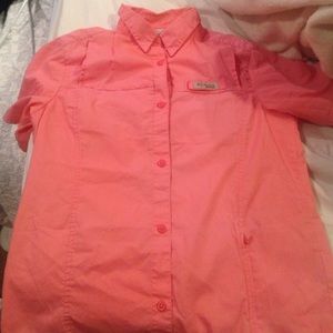💐COLUMBIA FISHING SHIRT PINK