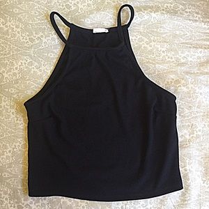 Black Racer-front Crop Top