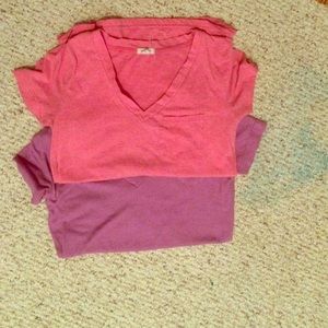Pink and Purple V-Neck