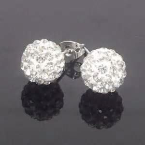 925 sterling silver white Swarovski stud earrings
