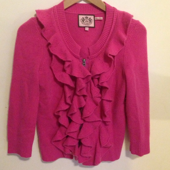 Pink juicy couture half sleeve cardigan