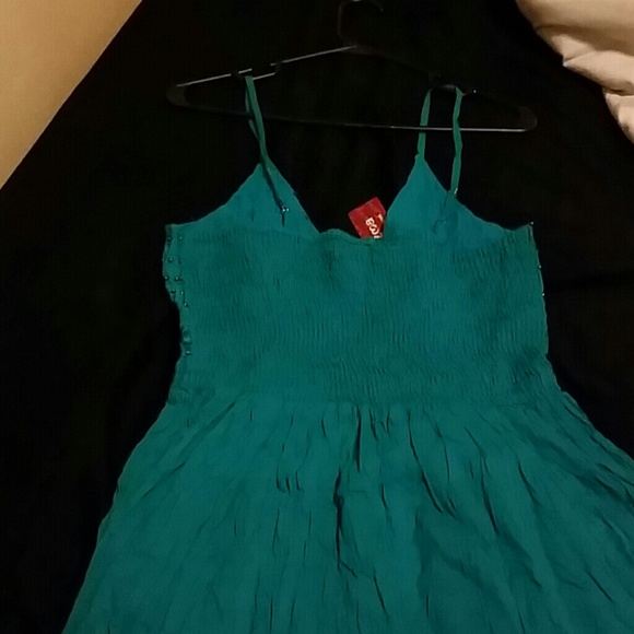 Teal Summer Dress - Picture 2 of 3