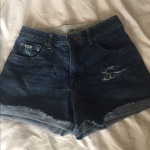 Distressed High Waisted DIY Shorts