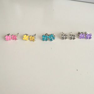 Flower, winter animal earrings