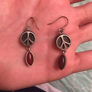 Peace sign earrings