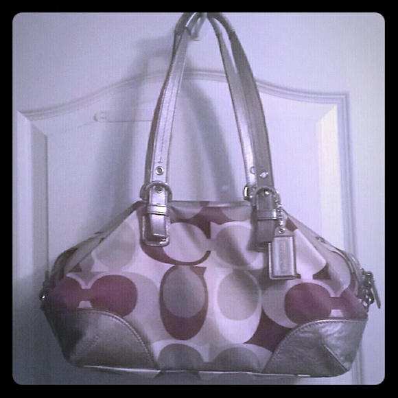 Authentic Coach with expandable sides white silver