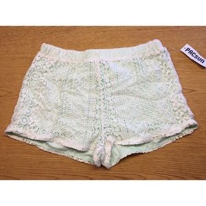 LA Hearts High Waisted Lace Floral Shorts