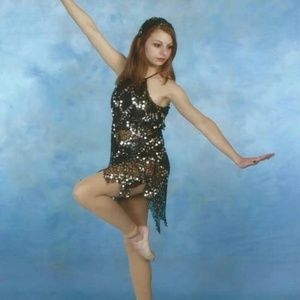 Black netted dance costume